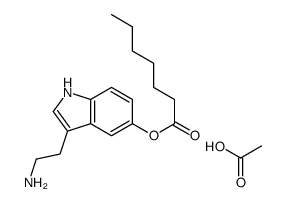 2-(5-heptanoyloxy-1H-indol-3-yl)ethylazanium,acetate Structure