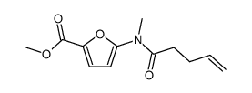 2-Furancarboxylic acid,5-[methyl(1-oxo-4-pentenyl)amino]-,methyl ester (9CI) structure