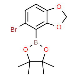 5-Bromobenzo[1,3]dioxole-4-boronic acid pinacol ester Structure