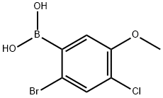 4-Chloro-3-methoxy-6-bromophenylboronic acid结构式