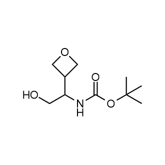 (2-羟基-1-(氧杂环丁烷-3-基)乙基)氨基甲酸叔丁酯结构式