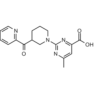 6-甲基-2-(3-吡啶酰哌啶-1-基)嘧啶-4-羧酸结构式