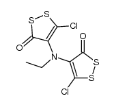 N,N-Bis(5-chloro-3-oxo-1,2-dithiol-4-yl)ethylamine结构式