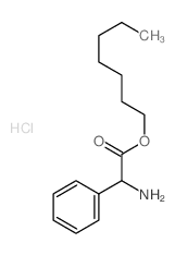 Benzeneacetic acid, a-amino-, heptyl ester,hydrochloride (1:1)结构式