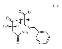 Methyl asparaginyl-S-benzylcysteinate hydrobromide Structure