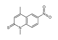 2(1H)-Quinolinethione,1,4-dimethyl-6-nitro- Structure