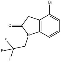 4-bromo-1-(2,2,2-trifluoroethyl)indolin-2-one结构式
