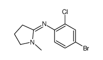 N-(4-bromo-2-chlorophenyl)-1-methylpyrrolidin-2-imine结构式