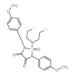 1,3,2-Diazaphospholidine-4,5-dione,2-[bis(2-chloroethyl)amino]-1,3-bis(4-methoxyphenyl)-, 2-oxide结构式