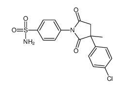 Benzenesulfonamide, 4-(2,5-dioxo-3-(4-chlorophenyl)-3-methyl-1-pyrroli dinyl)- structure