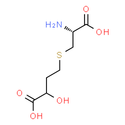 S-(3-hydroxy-3-carboxy-n-propyl)-N-acetylcysteine结构式