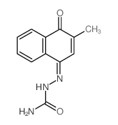 [(3-methyl-4-oxo-naphthalen-1-ylidene)amino]urea结构式