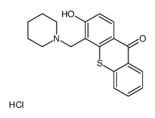 3-Hydroxy-4-piperidinomethylthioxanthone hydrochloride Structure