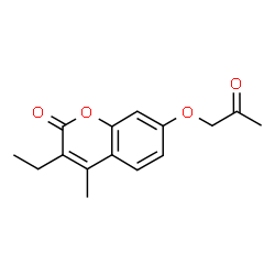 3-ethyl-4-methyl-7-(2-oxopropoxy)chromen-2-one Structure