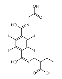 2-[[[4-(carboxymethylcarbamoyl)-2,3,5,6-tetraiodobenzoyl]amino]methyl]butanoic acid Structure
