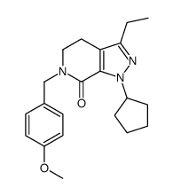 1-cyclopentyl-3-ethyl-6-[(4-methoxyphenyl)methyl]-4,5-dihydropyrazolo[3,4-c]pyridin-7-one结构式