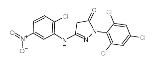 5-[(2-chloro-5-nitrophenyl)amino]-2,4-dihydro-2-(2,4,6-trichlorophenyl)-3H-pyrazol-3-one Structure