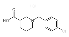 1-(4-CHLORO-BENZYL)-PIPERIDINE-3-CARBOXYLIC ACID HYDROCHLORIDE结构式
