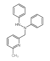 Pyridine,2-[(1,2-diphenylhydrazinyl)methyl]-6-methyl- Structure