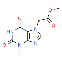 methyl 2-(3-methyl-2,6-dioxo-1,2,3,6-tetrahydro-7H-purin-7-yl)acetate结构式