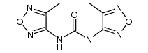 1,3-bis(4-methyl-1,2,5-oxadiazol-3-yl)urea结构式