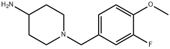 1-[(3-fluoro-4-methoxyphenyl)methyl]piperidin-4-amine structure