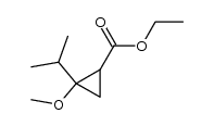 2-Isopropyl-2-methoxycyclopropancarbonsaeure-ethylester结构式