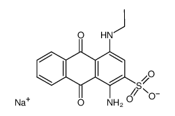 sodium 1-amino-4-(ethylamino)-9,10-dihydro-9,10-dioxoanthracene-2-sulphonate结构式