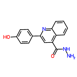 2-(4-Hydroxyphenyl)-4-quinolinecarbohydrazide Structure