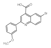 6-BROMO-2-(3-METHOXYPHENYL)QUINOLINE-4-CARBOXYLICACID structure