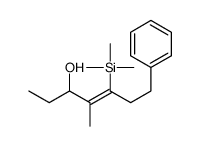 4-methyl-7-phenyl-5-trimethylsilylhept-4-en-3-ol Structure