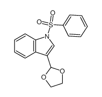 1-(phenylsulfonyl)indole-3-carbaldehyde ethylene acetal Structure