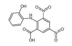 2-(2-hydroxy-anilino)-3,5-dinitro-benzoic acid Structure