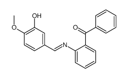 [2-[(3-hydroxy-4-methoxyphenyl)methylideneamino]phenyl]-phenylmethanone Structure