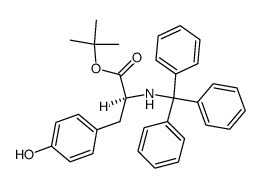 N-triphenylmethyl L-tyrosine t-butyl ester Structure