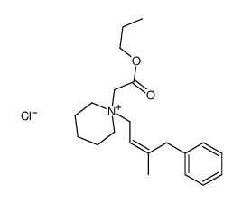 propyl 2-[1-[(E)-3-methyl-4-phenylbut-2-enyl]piperidin-1-ium-1-yl]acetate,chloride Structure