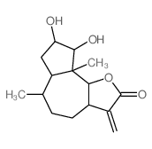 10.alpha.H-Ambros-11 (13)-en-12-oic acid, 3.alpha.,4.alpha., 6.beta.-trihydroxy-, .gamma.-lactone结构式