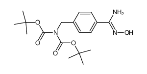 4-di-tert-butoxycarbonylaminomethyl-N-hydroxy-benzamidine Structure