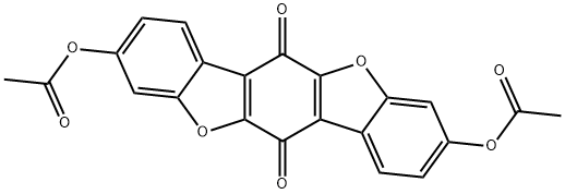 3,9-Bis(acetyloxy)benzo[1,2-b:4,5-b']bisbenzofuran-6,12-dione结构式