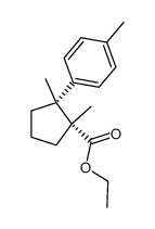 ethyl cis-1,2-dimethyl-2-(4-methylphenyl)cyclopentanecarboxylate Structure