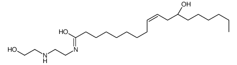(9Z,12R)-12-Hydroxy-N-[2-[(2-hydroxyethyl)amino]ethyl]-9-octadecenamide Structure