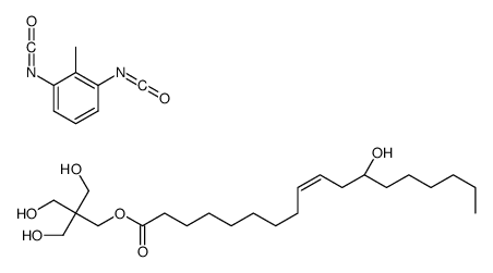 1,3-diisocyanato-2-methylbenzene,[3-hydroxy-2,2-bis(hydroxymethyl)propyl] (Z,12R)-12-hydroxyoctadec-9-enoate结构式