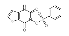 3-(benzenesulfonyloxy)-9-thia-3,5-diazabicyclo[4.3.0]nona-7,10-diene-2,4-dione Structure