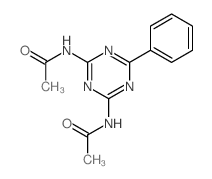 N-(4-acetamido-6-phenyl-1,3,5-triazin-2-yl)acetamide结构式