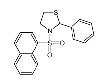 Thiazolidine, 3-(1-naphthalenylsulfonyl)-2-phenyl- (9CI) Structure