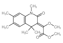 Acetic acid,2-(1,4-dihydro-1,4,4,6,7-pentamethyl-2-oxo-3(2H)-quinolinylidene)-2-methoxy-,methyl ester结构式