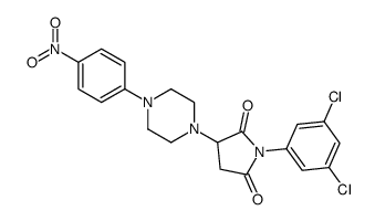 1-(3,5-dichlorophenyl)-3-[4-(4-nitrophenyl)piperazin-1-yl]pyrrolidine-2,5-dione结构式