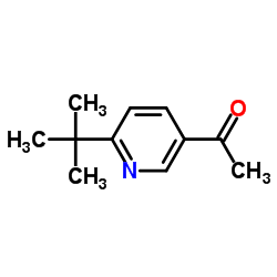 1-[6-(2-Methyl-2-propanyl)-3-pyridinyl]ethanone Structure