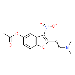 5-Benzofuranol,2-[2-(dimethylamino)ethenyl]-3-nitro-,acetate(ester)(9CI) structure