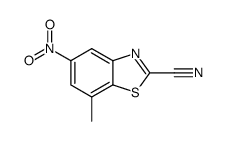 2-Benzothiazolecarbonitrile,7-methyl-5-nitro-(9CI) structure